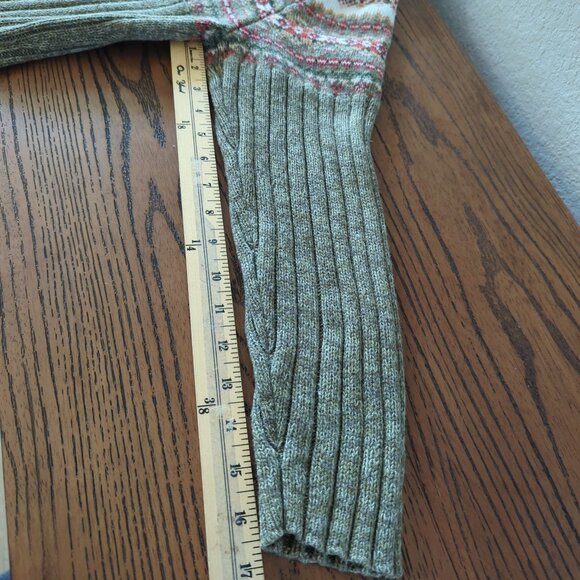 Tiara International Wool Blend Nordic Vintage‎ Sweater With Full Zip sz L - Picture 12 of 14